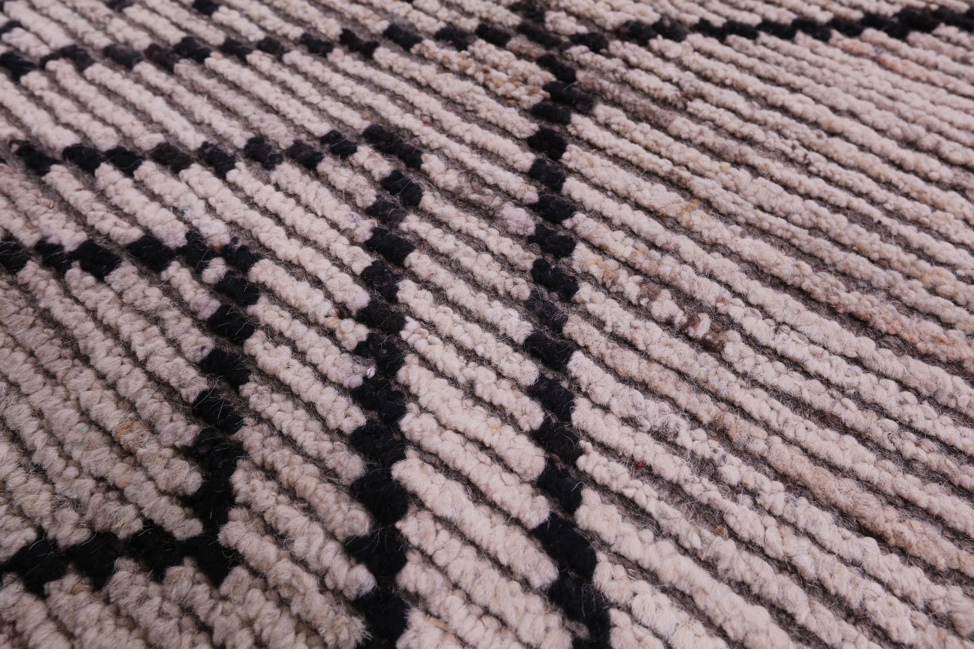 Tribal Moroccan Hand Knotted Wool On Wool Rug - 6' 8" X 18' 3" - Golden Nile