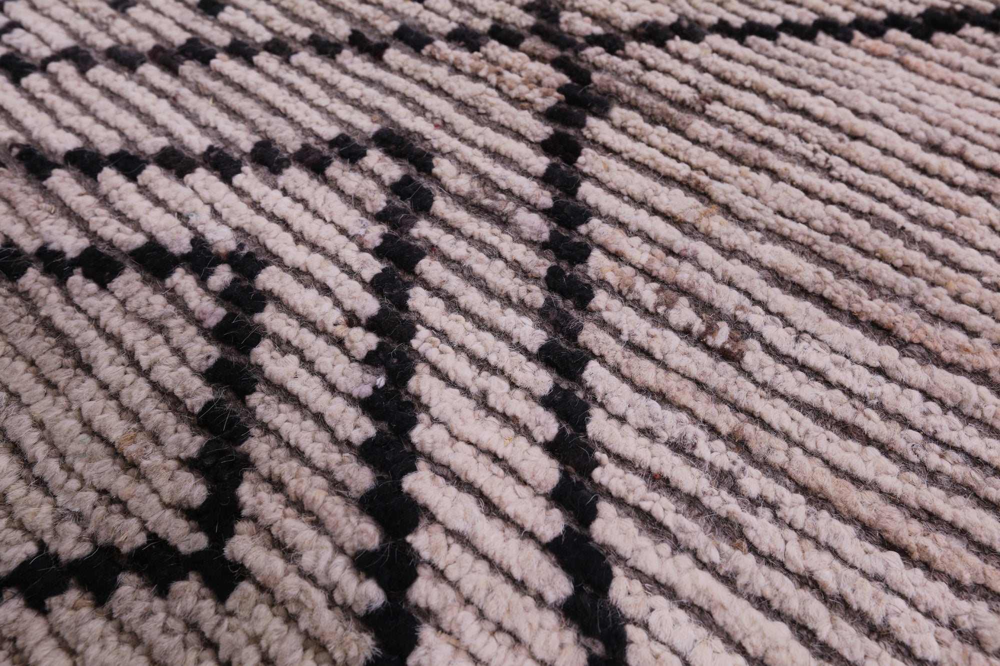 Tribal Moroccan Hand Knotted Wool On Wool Rug - 6' 8" X 18' 3" - Golden Nile