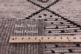 Tribal Moroccan Hand Knotted Wool On Wool Rug - 6' 8" X 18' 3" - Golden Nile