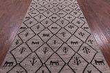 Tribal Moroccan Hand Knotted Wool On Wool Rug - 5' 6" X 15' 7" - Golden Nile