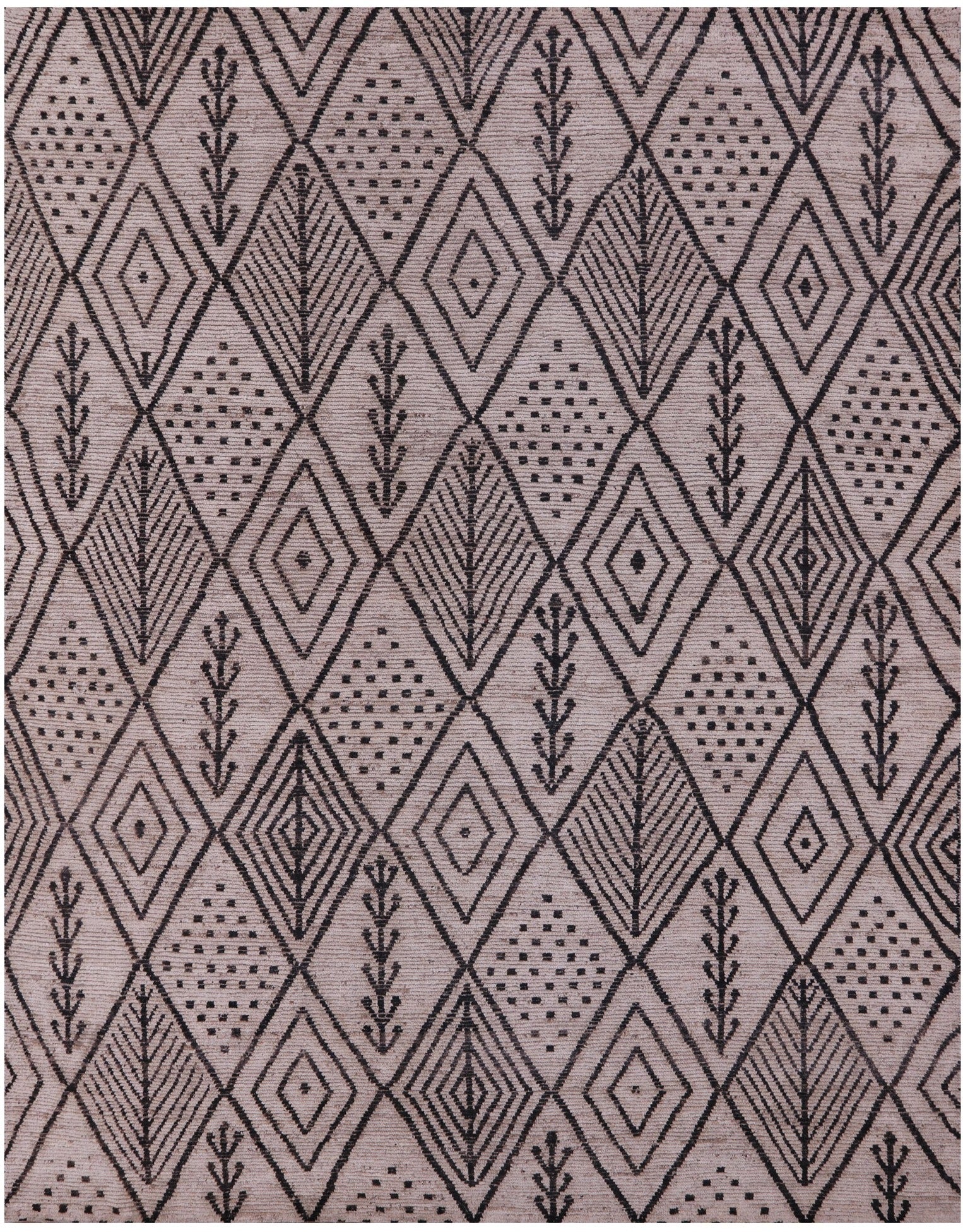 Tribal Moroccan Hand Knotted Wool On Wool Rug - 10' 2" X 13' 3" - Golden Nile