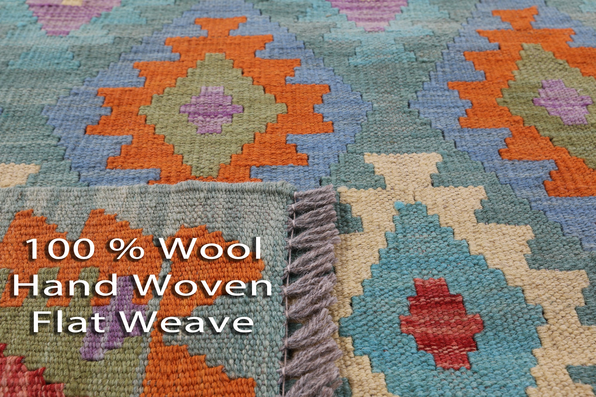 Reversible Kilim Flat Weave Wool On Wool Runner Rug - 2' 9" X 15' 11" - Golden Nile