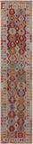 Reversible Kilim Flat Weave Wool On Wool Runner Rug - 2' 9" X 12' 10" - Golden Nile