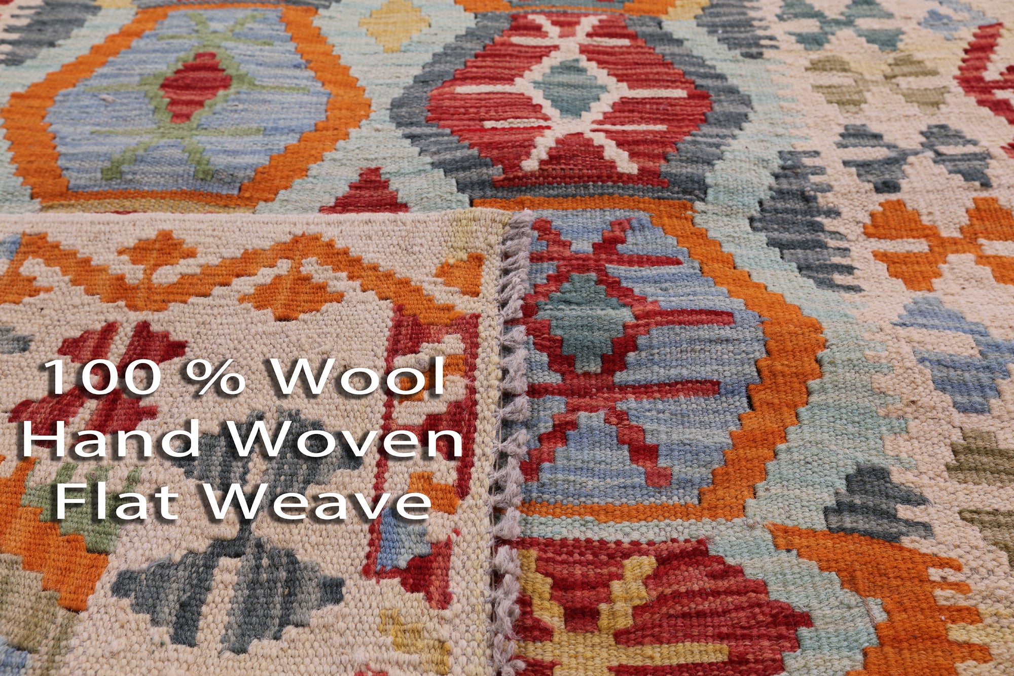 Reversible Kilim Flat Weave Wool On Wool Runner Rug - 2' 9" X 12' 10" - Golden Nile