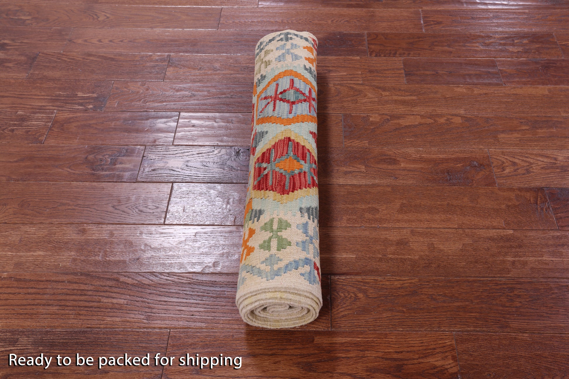 Reversible Kilim Flat Weave Wool On Wool Runner Rug - 2' 9" X 12' 10" - Golden Nile