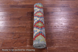 Reversible Kilim Flat Weave Wool On Wool Runner Rug - 2' 9" X 16' 1" - Golden Nile