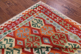 Reversible Kilim Flat Weave Wool On Wool Rug - 6' 10" X 9' 6" - Golden Nile