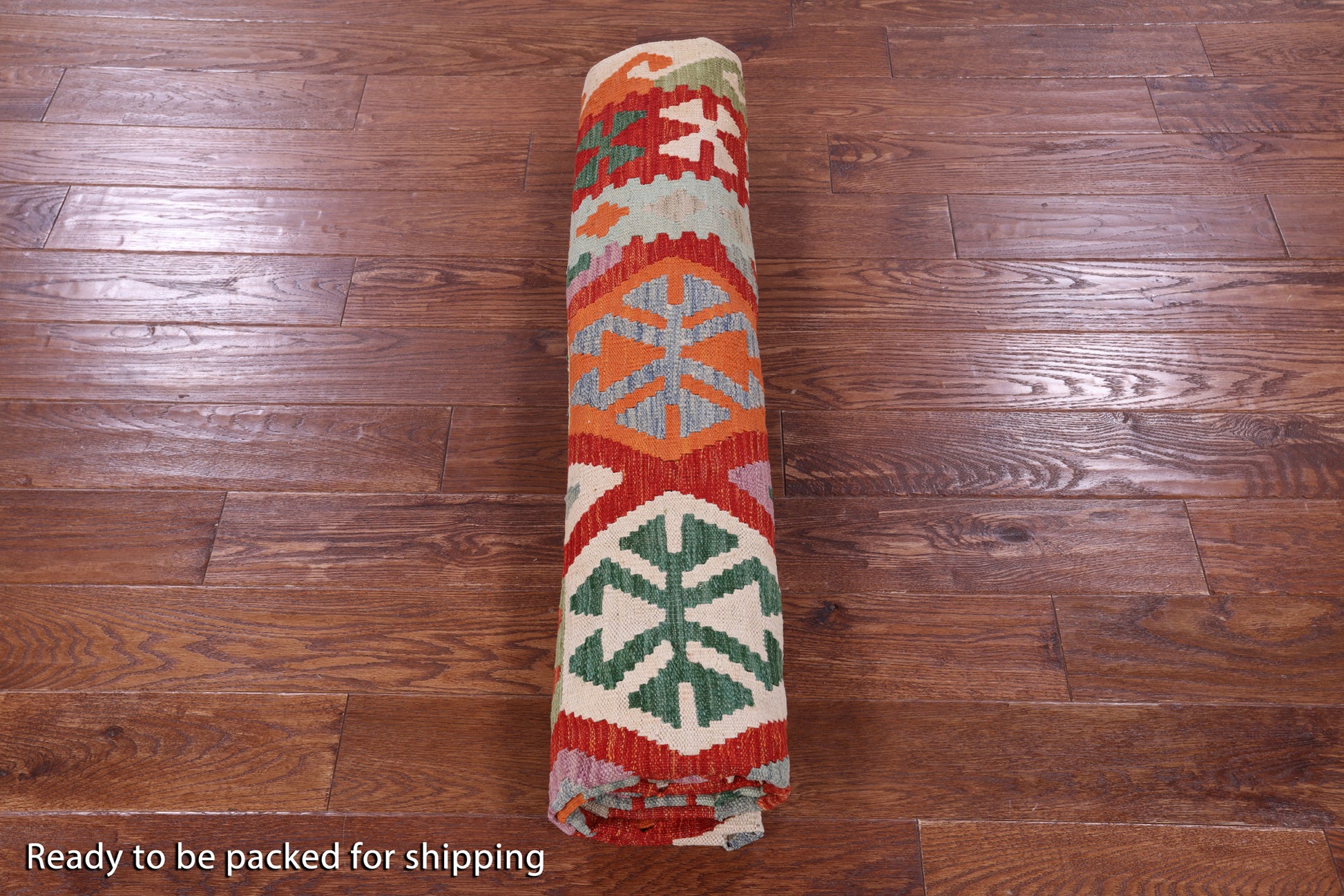 Reversible Kilim Flat Weave Wool On Wool Rug - 6' 10" X 9' 6" - Golden Nile