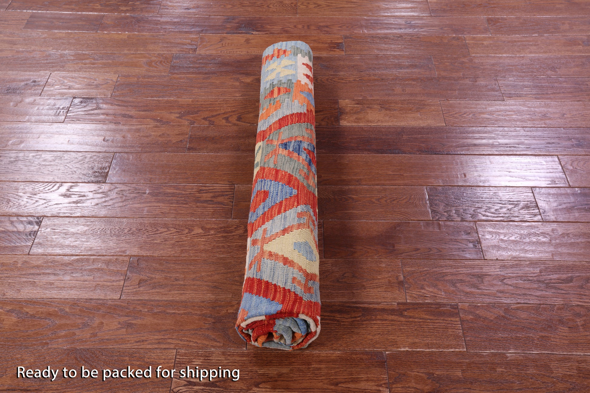 Reversible Kilim Flat Weave Wool On Wool Rug - 6' 9" X 9' 7" - Golden Nile