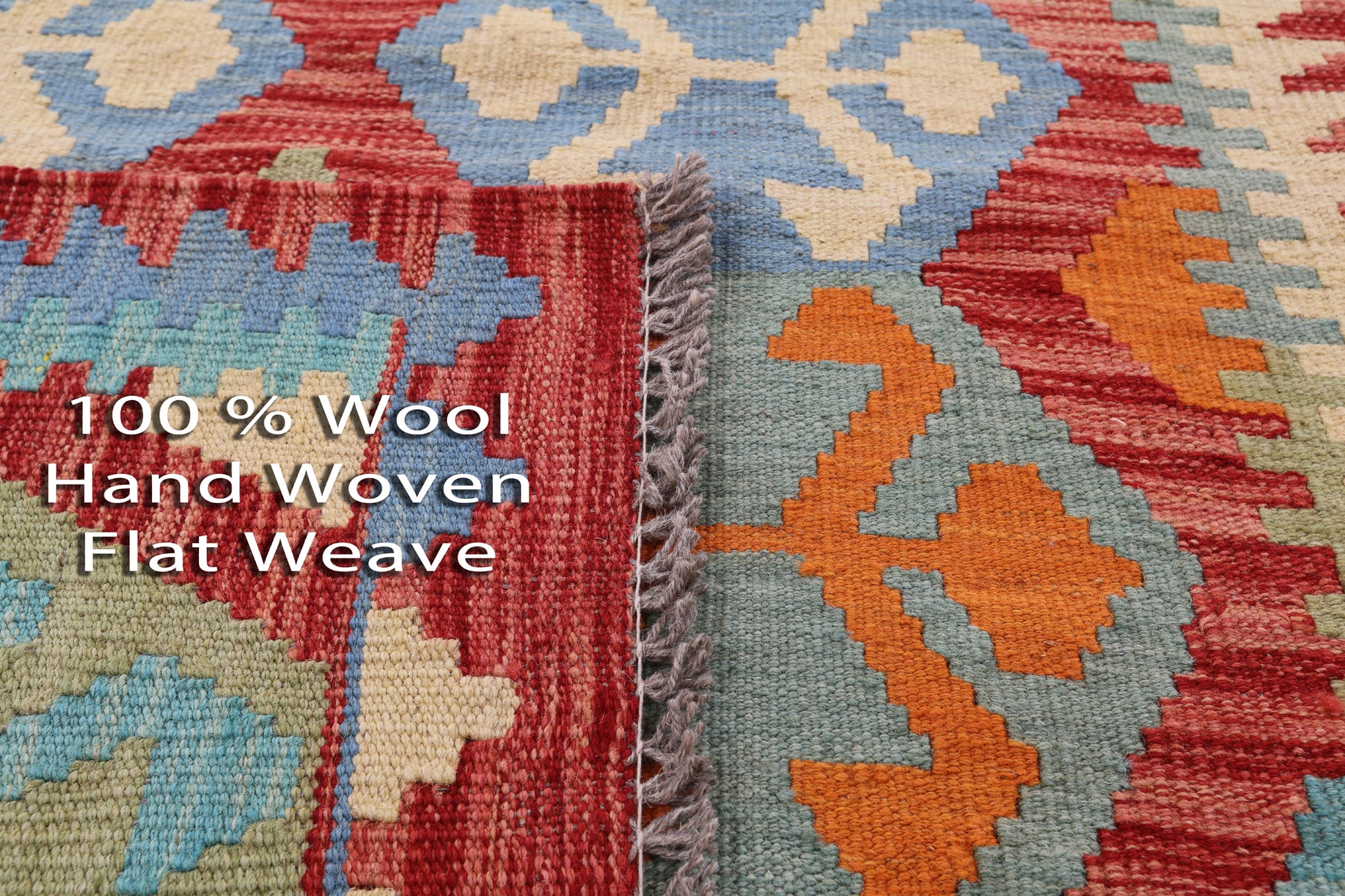 Reversible Kilim Flat Weave Wool On Wool Runner Rug - 2' 11" X 16' 1" - Golden Nile