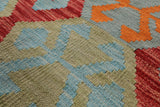 Reversible Kilim Flat Weave Wool On Wool Runner Rug - 2' 11" X 16' 1" - Golden Nile