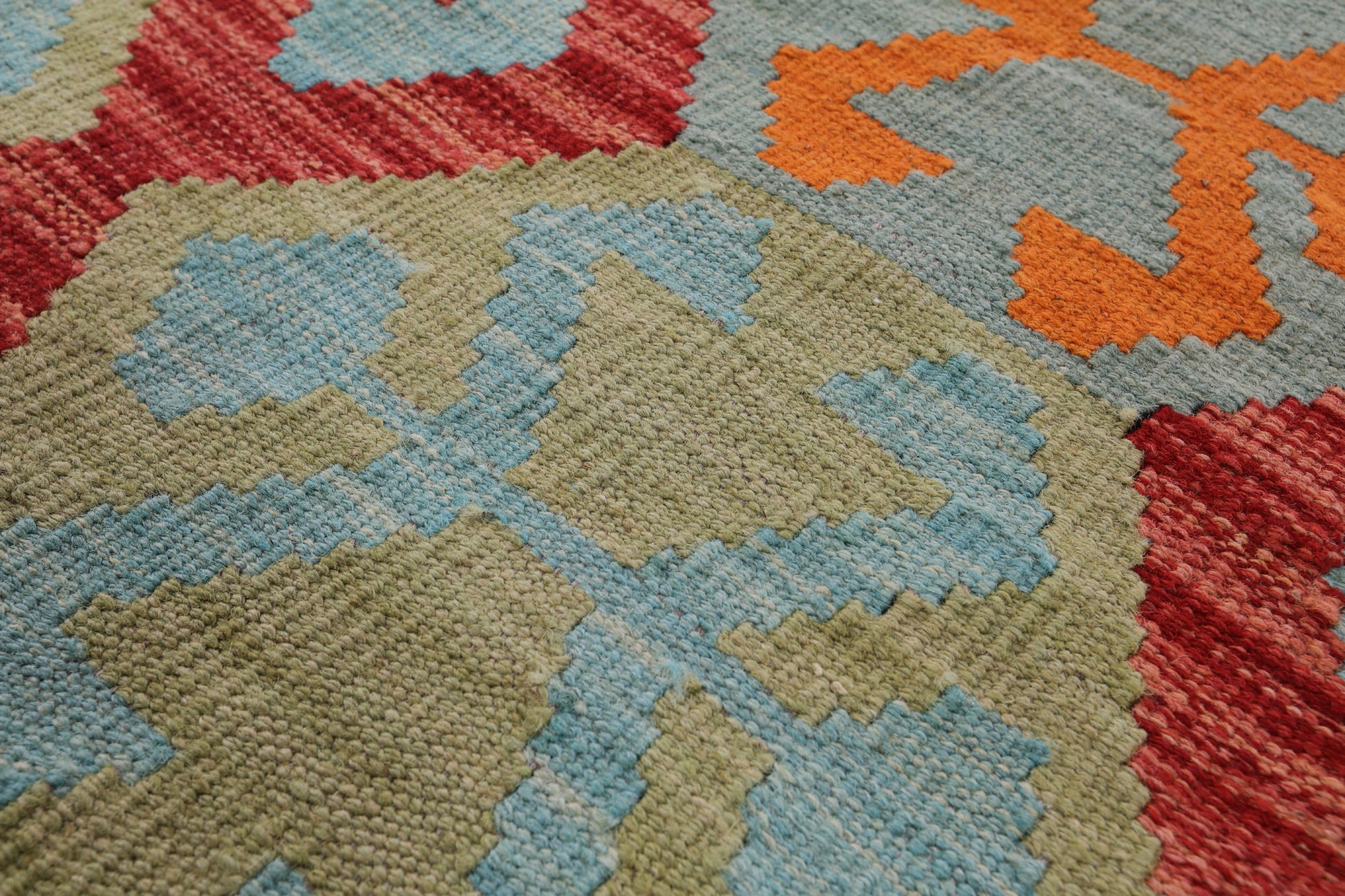 Reversible Kilim Flat Weave Wool On Wool Runner Rug - 2' 11" X 16' 1" - Golden Nile