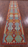 Reversible Kilim Flat Weave Wool On Wool Runner Rug - 2' 11" X 16' 1" - Golden Nile