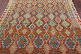 Reversible Kilim Flat Weave Wool On Wool Rug - 6' 8" X 10' 0" - Golden Nile
