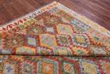 Reversible Kilim Flat Weave Wool On Wool Rug - 6' 8" X 10' 0" - Golden Nile