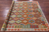 Reversible Kilim Flat Weave Wool On Wool Rug - 6' 8" X 10' 0" - Golden Nile
