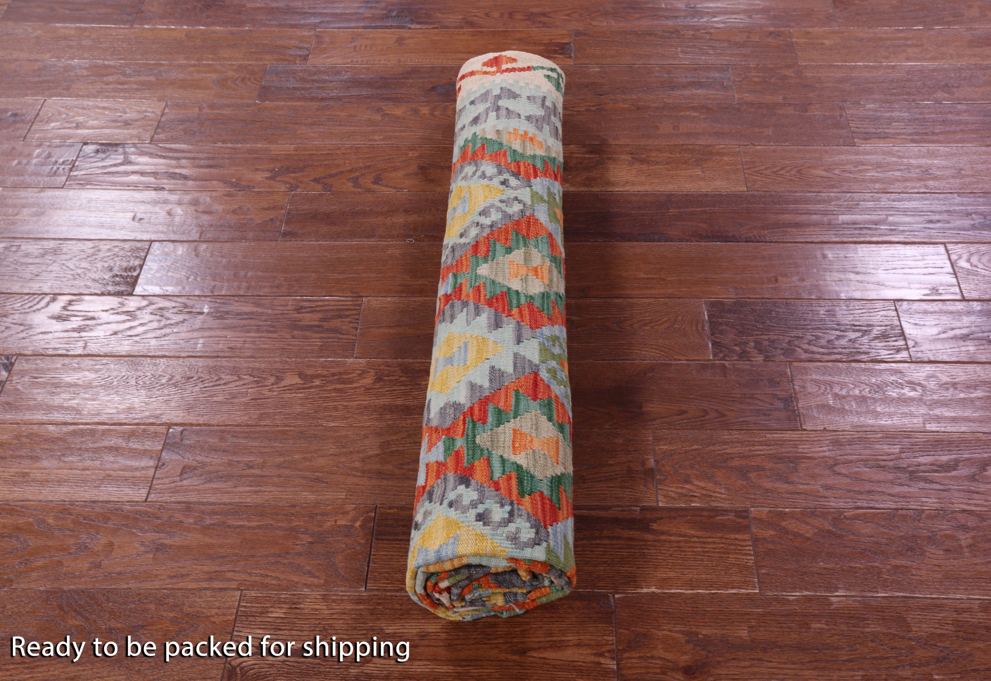 Reversible Kilim Flat Weave Wool On Wool Rug - 6' 8" X 10' 0" - Golden Nile
