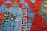 Reversible Kilim Flat Weave Wool On Wool Rug - 6' 9" X 9' 11" - Golden Nile