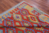 Reversible Kilim Flat Weave Wool On Wool Rug - 6' 9" X 9' 11" - Golden Nile