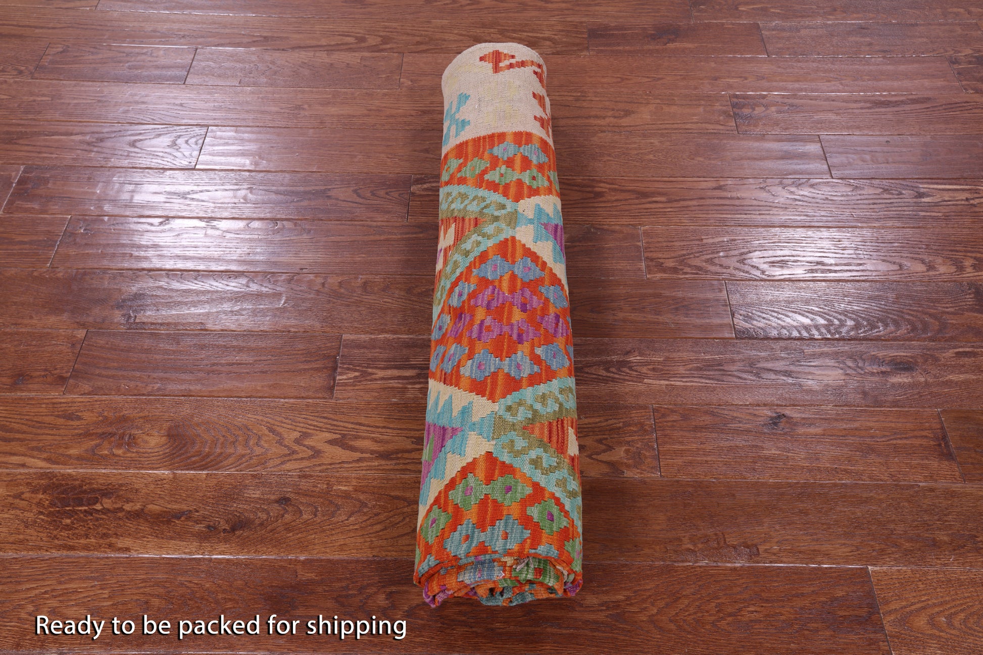 Reversible Kilim Flat Weave Wool On Wool Rug - 6' 9" X 10' 1" - Golden Nile