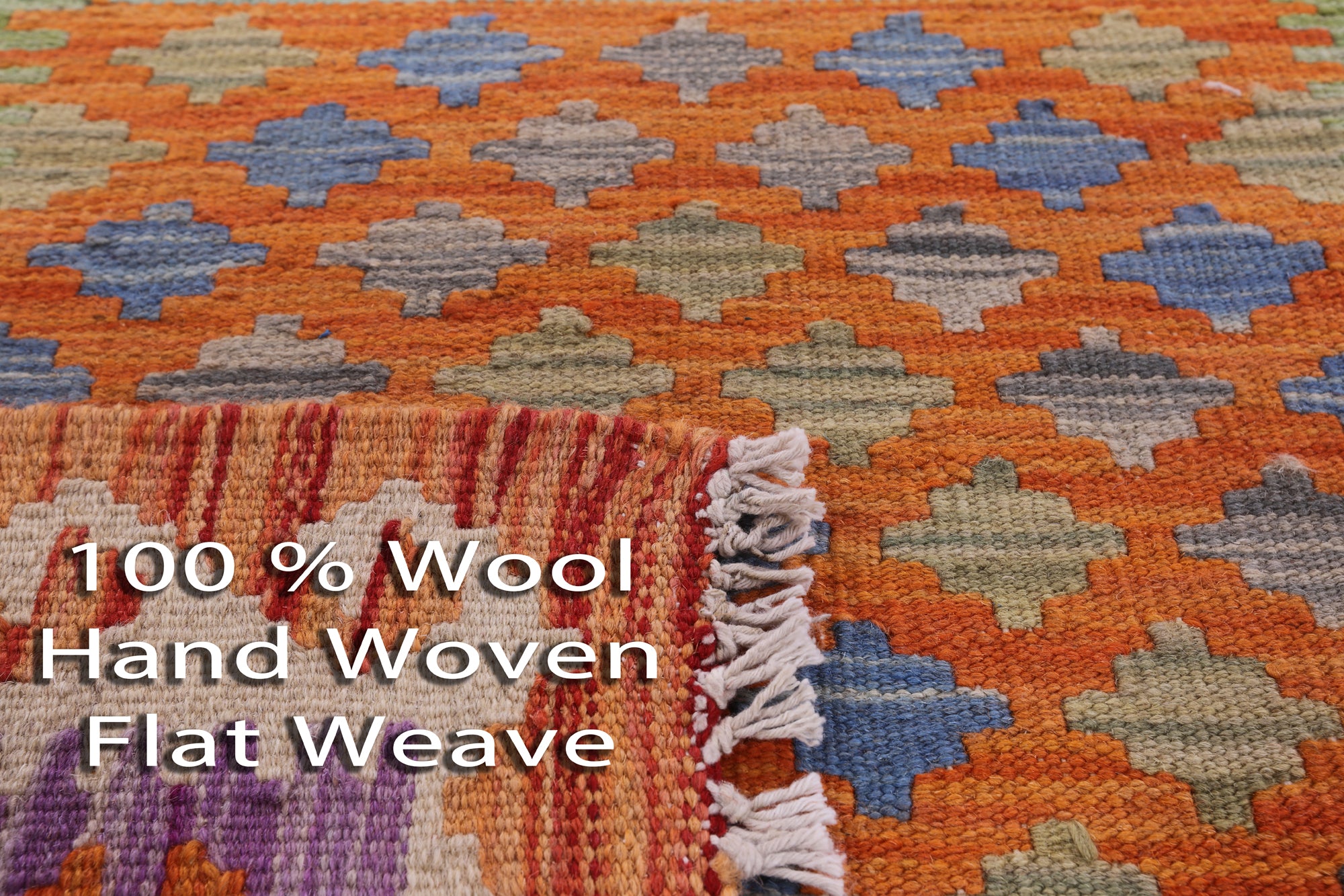Reversible Kilim Flat Weave Wool On Wool Runner Rug - 2' 9" X 9' 5" - Golden Nile