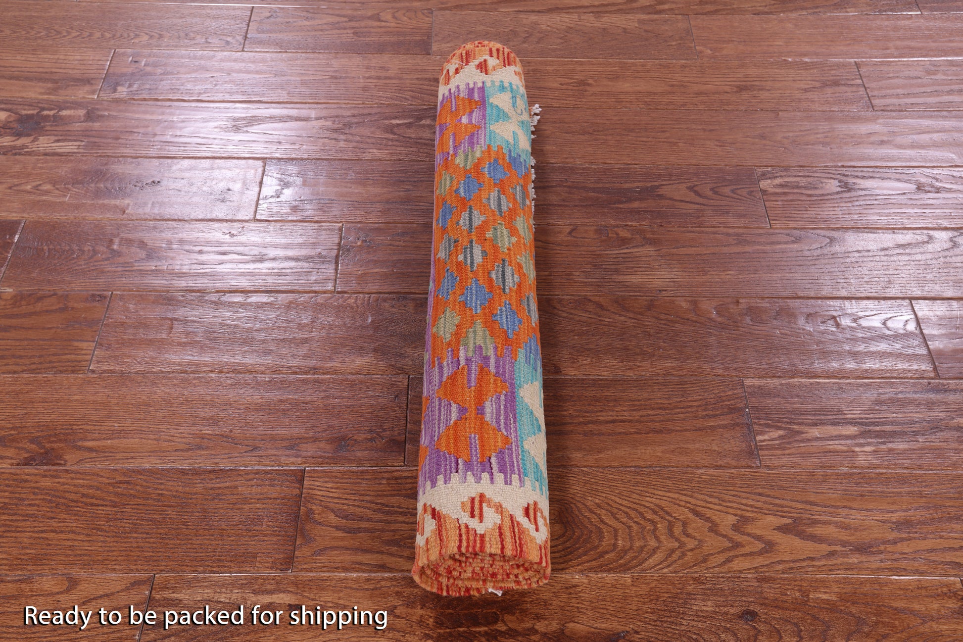Reversible Kilim Flat Weave Wool On Wool Runner Rug - 2' 9" X 9' 5" - Golden Nile