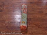 Reversible Kilim Flat Weave Wool On Wool Runner Rug - 3' 1" X 9' 10" - Golden Nile