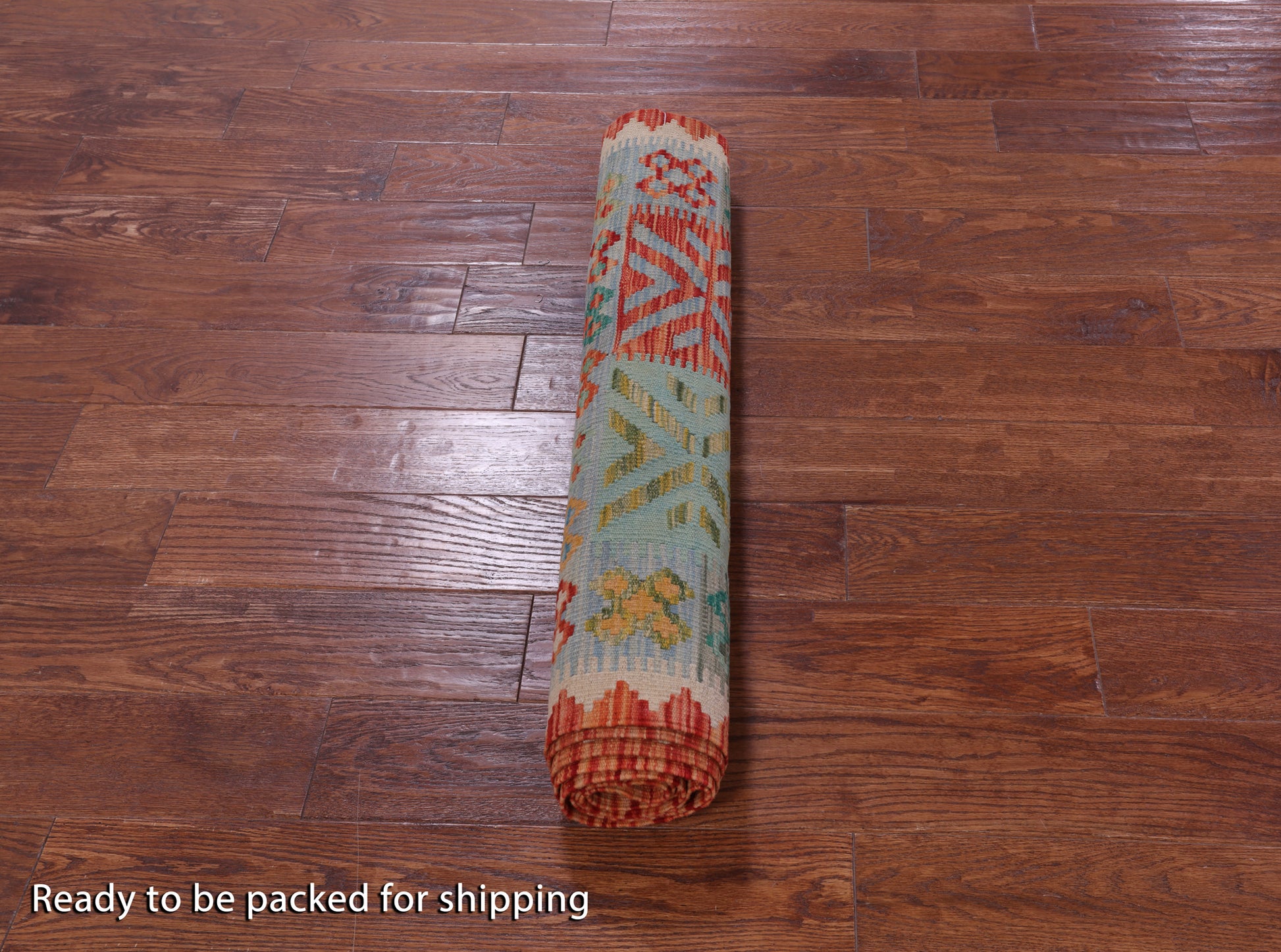 Reversible Kilim Flat Weave Wool On Wool Runner Rug - 3' 1" X 9' 10" - Golden Nile