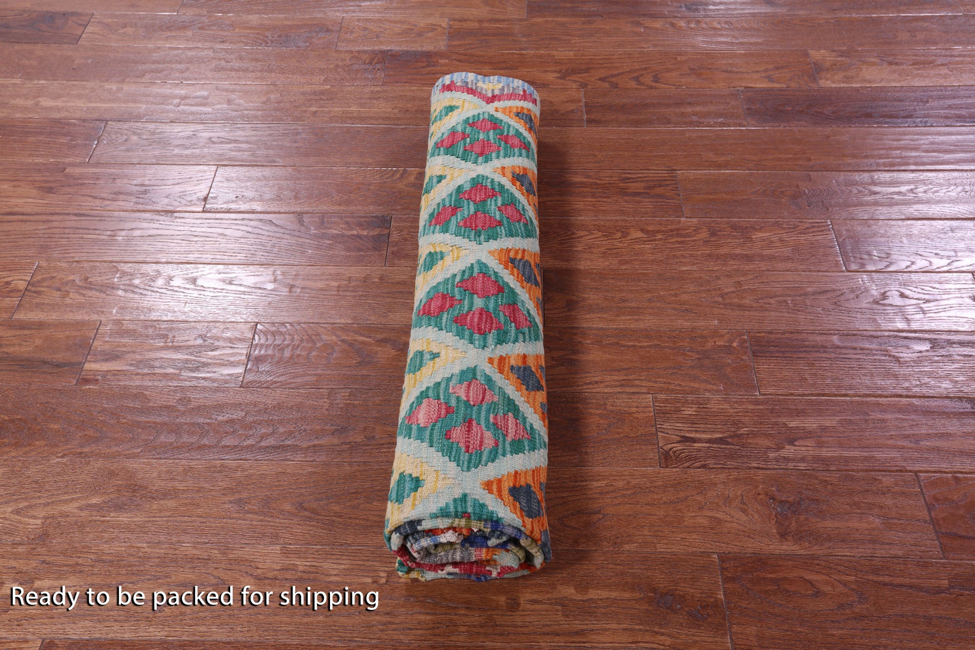 Reversible Kilim Flat Weave Wool On Wool Rug - 6' 0" X 7' 11" - Golden Nile