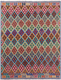 Reversible Kilim Flat Weave Wool On Wool Rug - 6' 0" X 7' 11" - Golden Nile