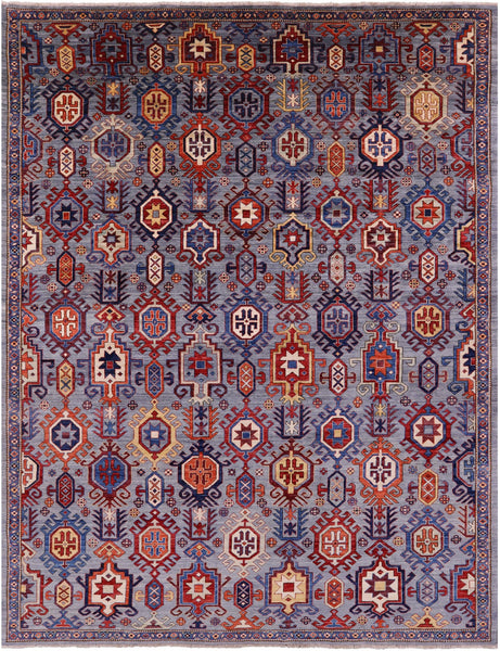 Persian Fine Serapi Hand Knotted Wool Rug - 8' 11" X 12' 1" - Golden Nile