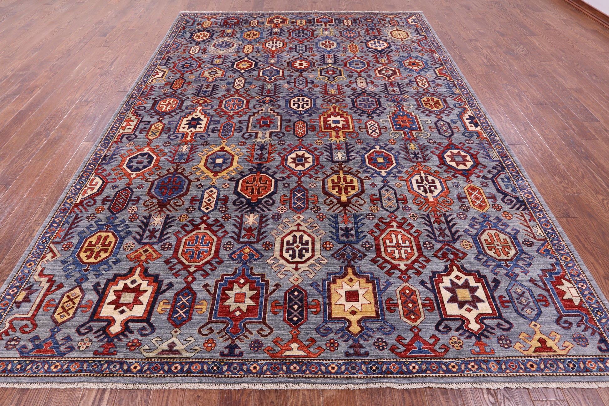 Persian Fine Serapi Hand Knotted Wool Rug - 8' 11" X 12' 1" - Golden Nile