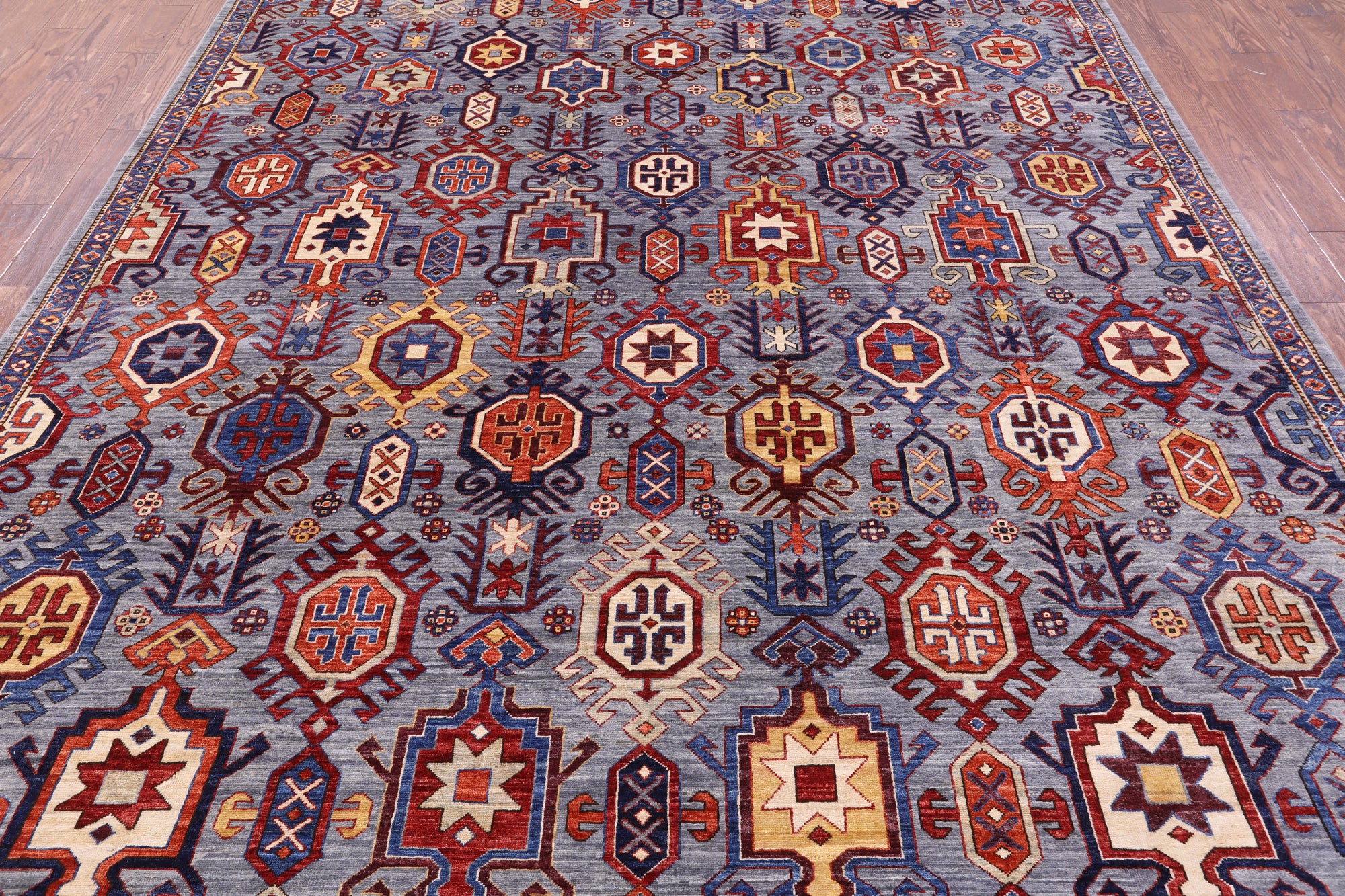 Persian Fine Serapi Hand Knotted Wool Rug - 8' 11" X 12' 1" - Golden Nile
