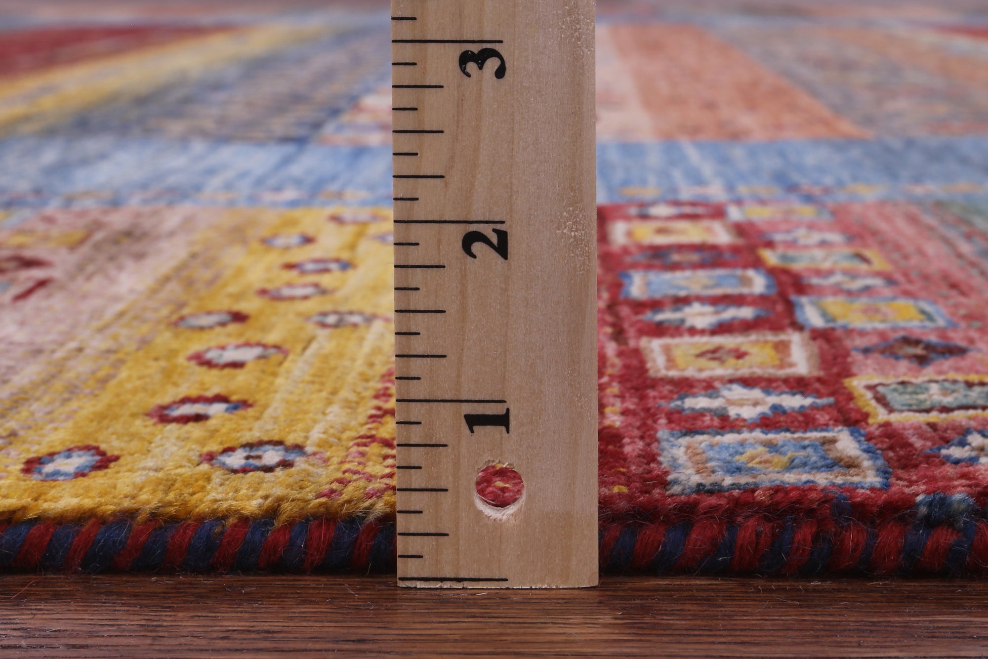 Tribal Persian Gabbeh Handmade Wool Rug - 8' 2" X 9' 7" - Golden Nile