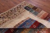 Tribal Persian Gabbeh Hand Knotted Wool Rug - 8' 0" X 9' 9" - Golden Nile