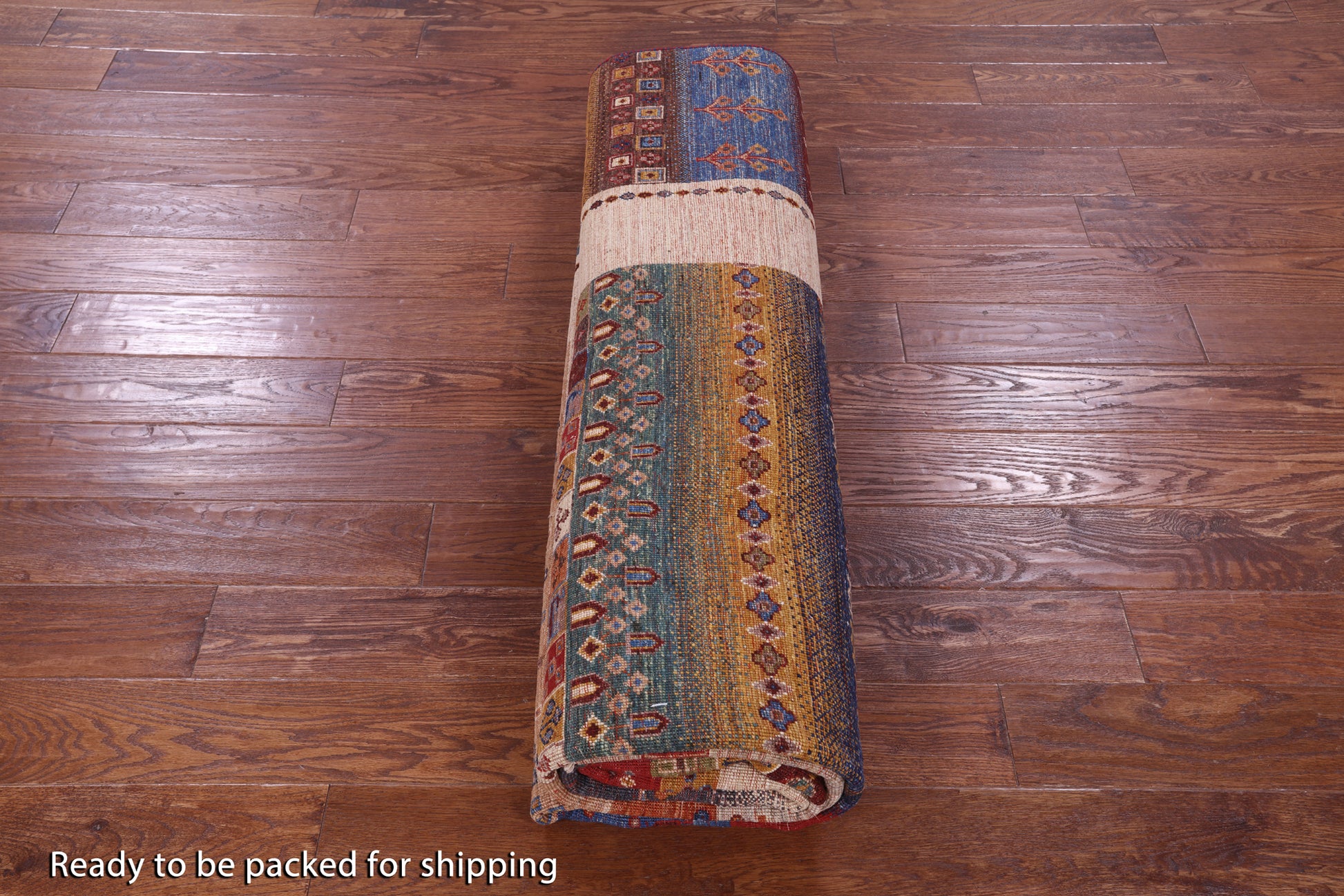 Tribal Persian Gabbeh Hand Knotted Wool Rug - 8' 0" X 9' 9" - Golden Nile