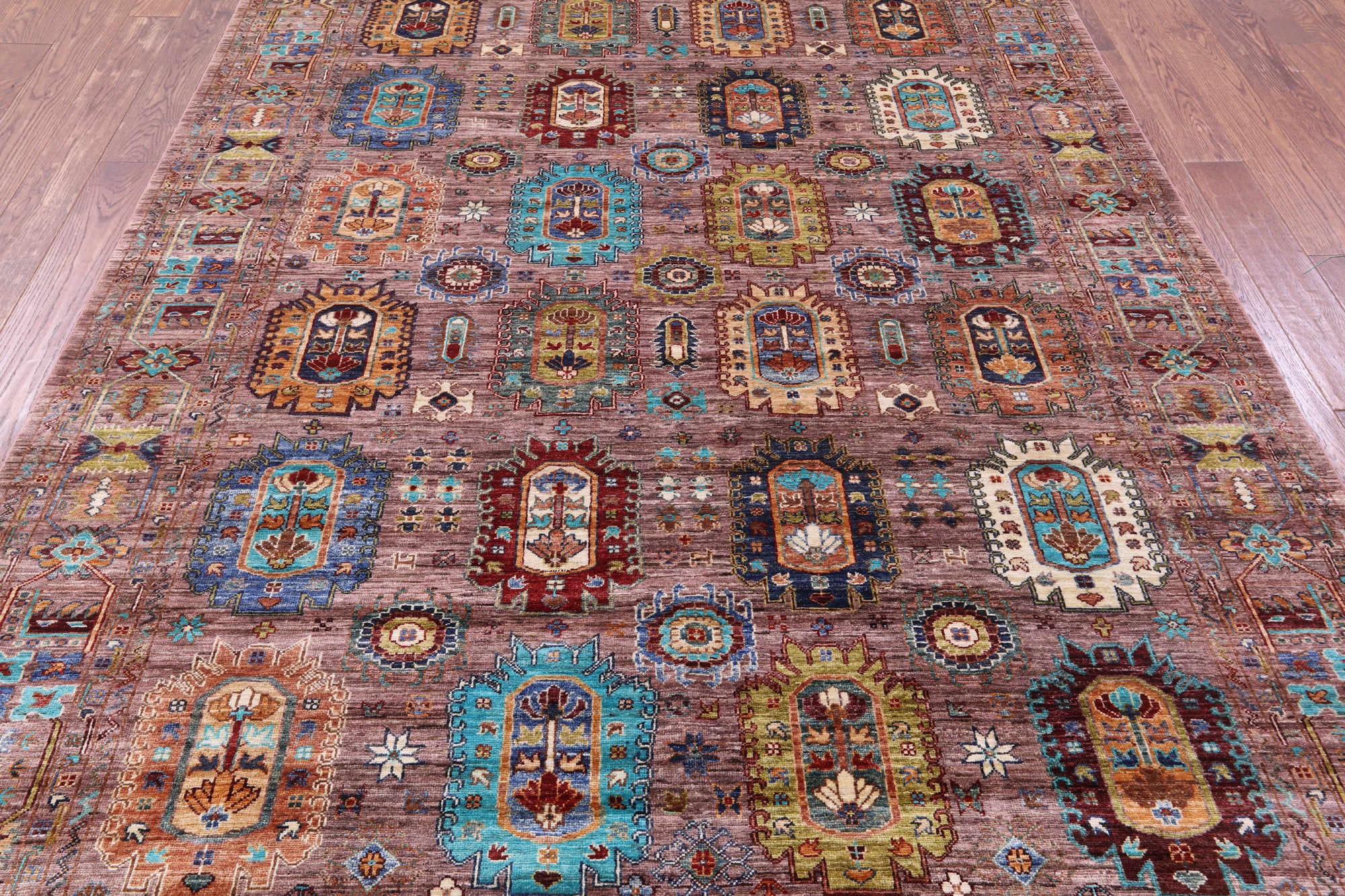 Turkmen Ersari Hand Knotted Wool Rug - 6' 11" X 10' 0" - Golden Nile