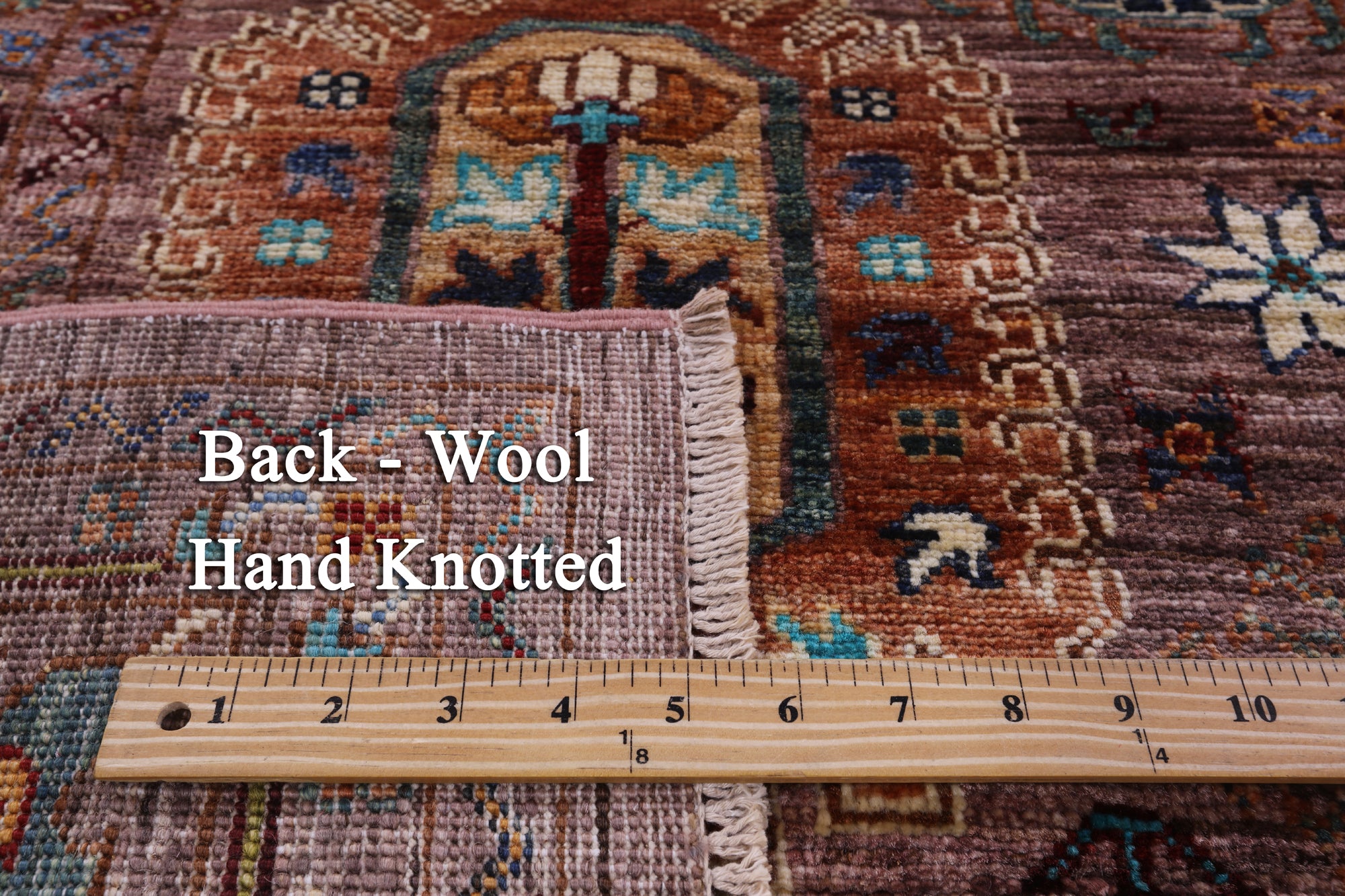 Turkmen Ersari Hand Knotted Wool Rug - 6' 11" X 10' 0" - Golden Nile