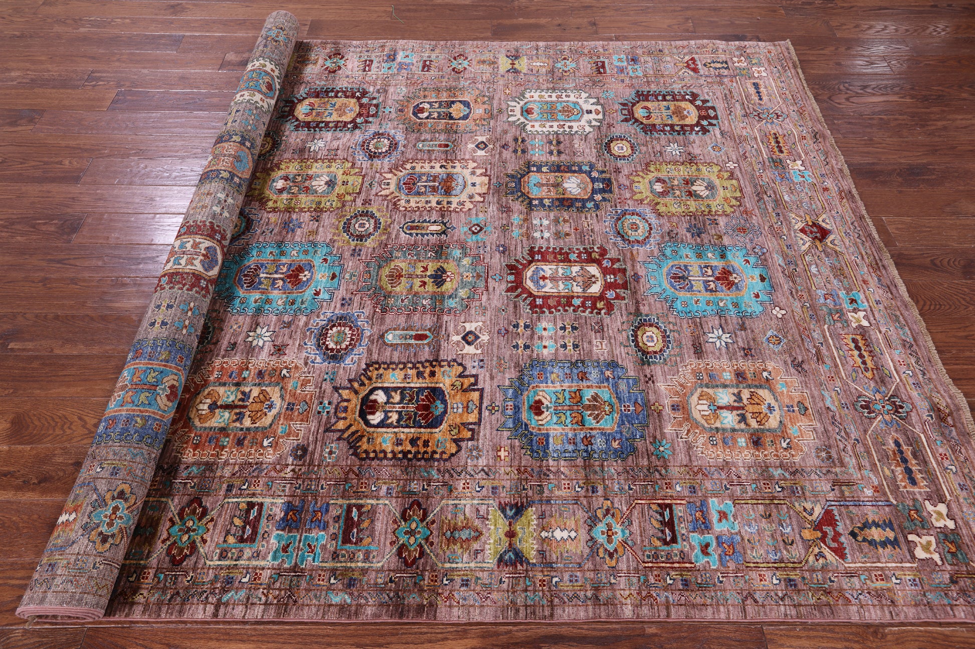 Turkmen Ersari Hand Knotted Wool Rug - 6' 11" X 10' 0" - Golden Nile