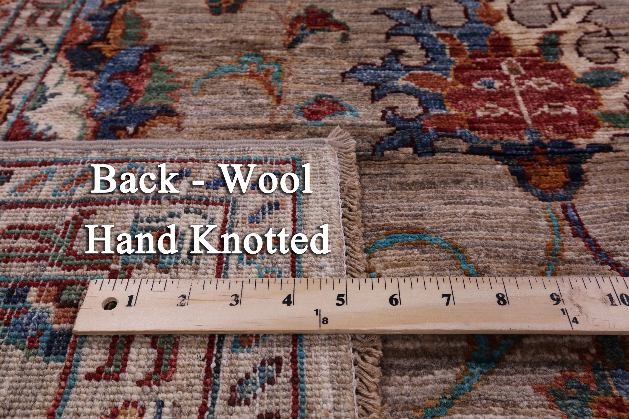 Peshawar Hand Knotted Wool Rug - 6' 10" X 10' 2" - Golden Nile