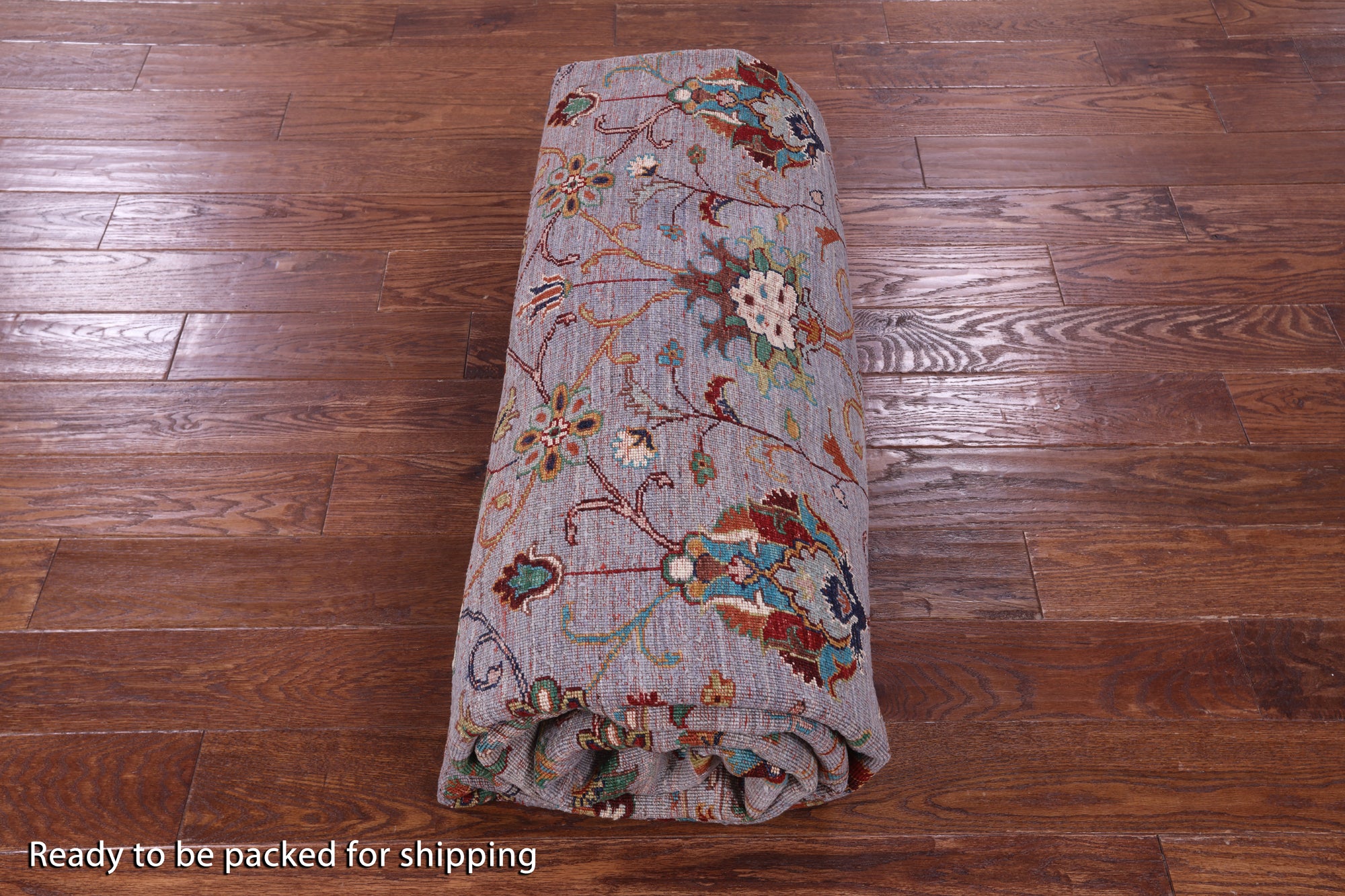 Grey Peshawar Hand Knotted Wool Rug - 8' 11" X 11' 11" - Golden Nile