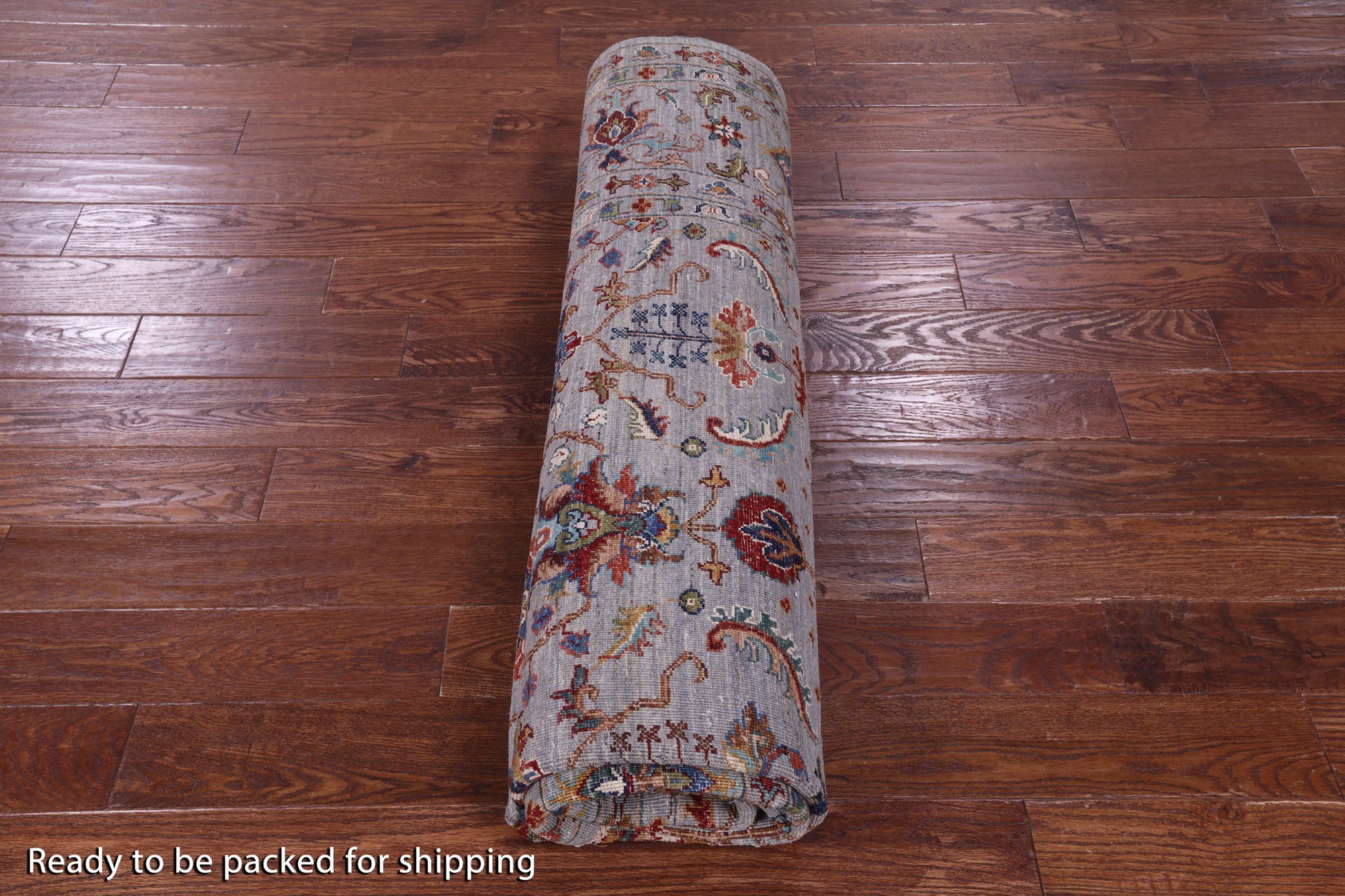 Grey Peshawar Hand Knotted Wool Rug - 8' 0" X 9' 10" - Golden Nile