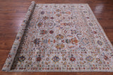 Grey Peshawar Hand Knotted Wool Rug - 8' 0" X 9' 10" - Golden Nile