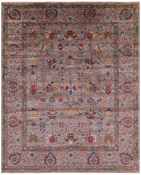 Peshawar Hand Knotted Wool Rug - 8' 0" X 10' 1" - Golden Nile