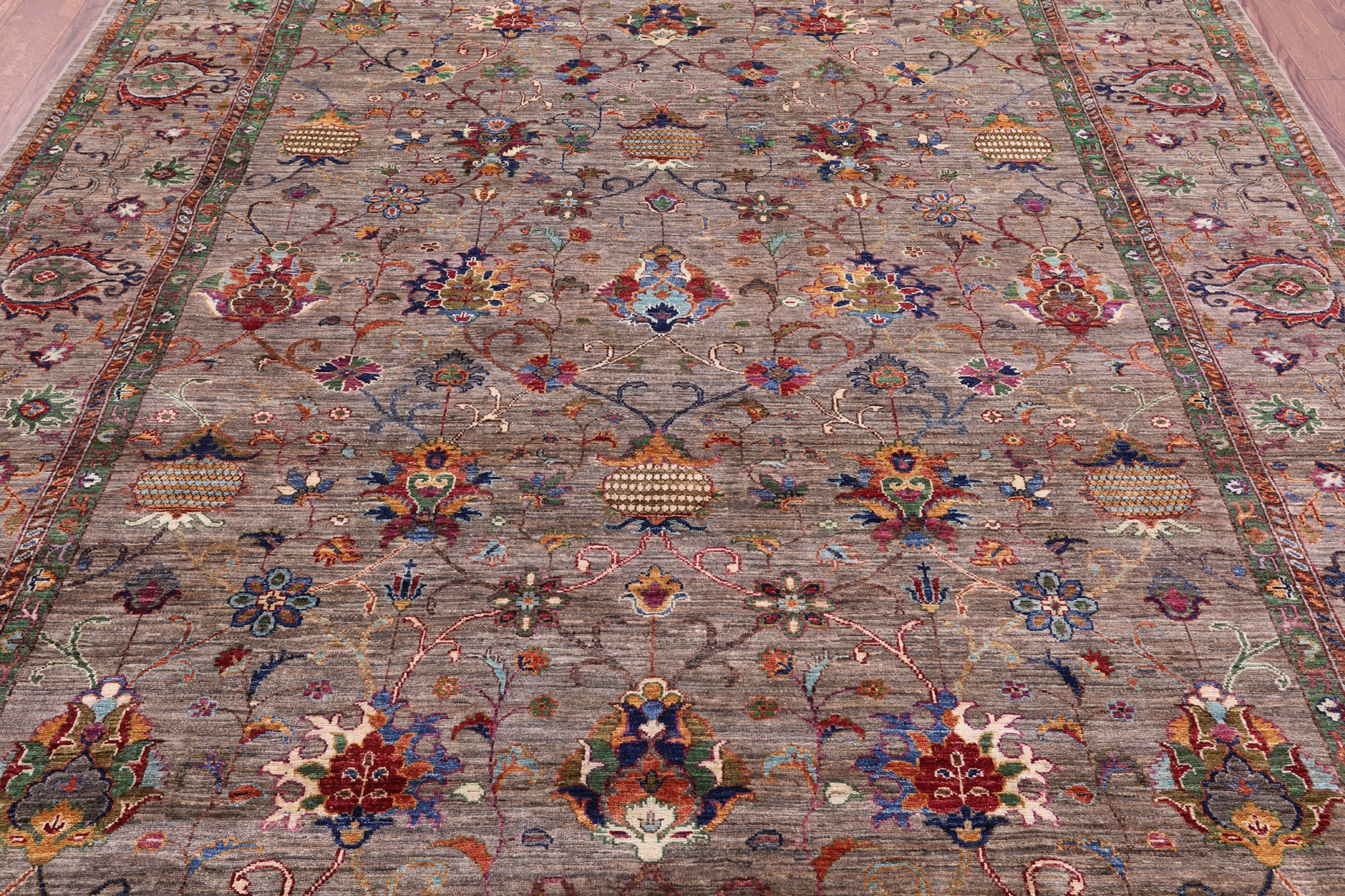 Peshawar Hand Knotted Wool Rug - 8' 0" X 10' 1" - Golden Nile