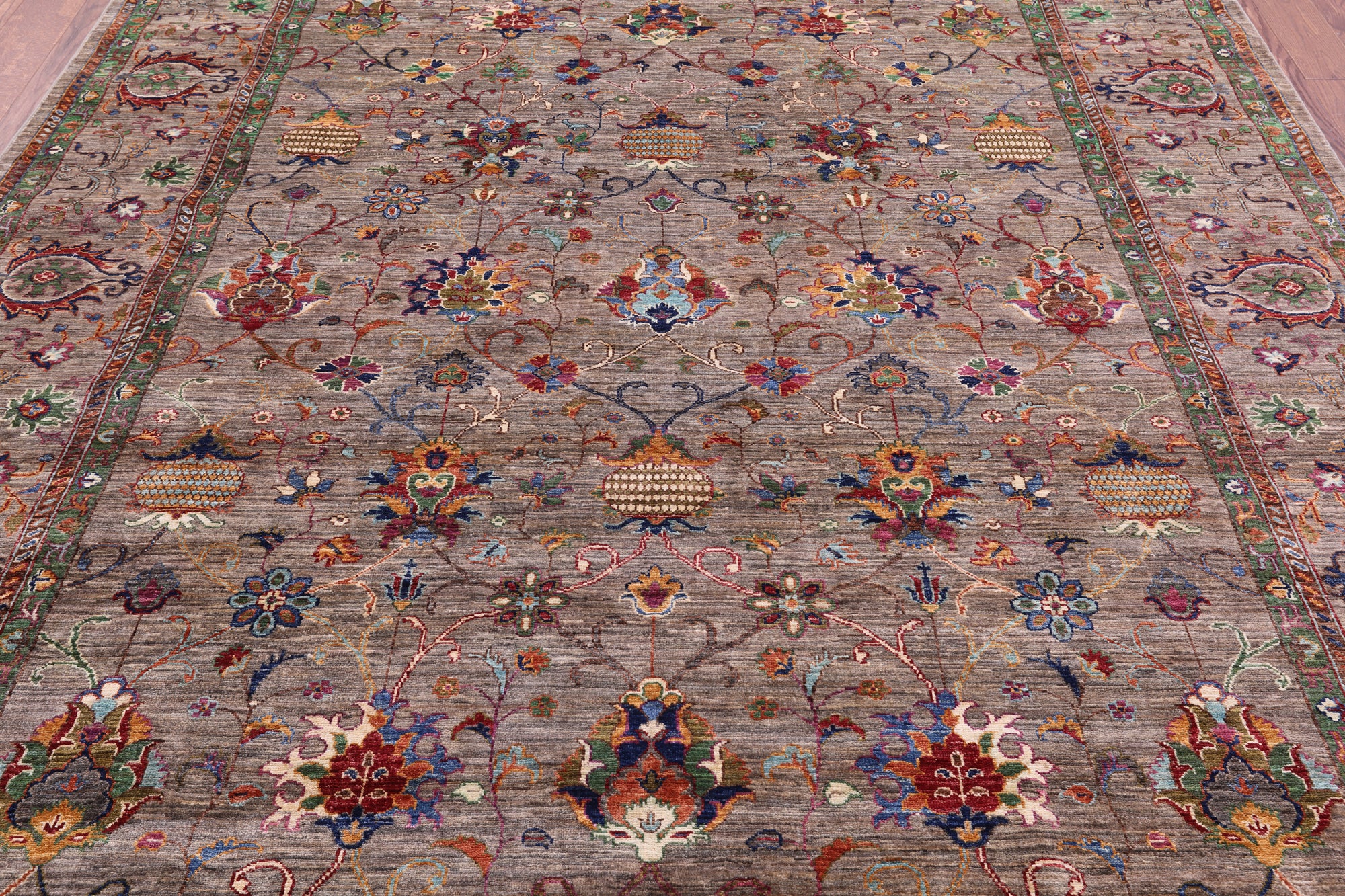 Peshawar Hand Knotted Wool Rug - 8' 0" X 10' 1" - Golden Nile