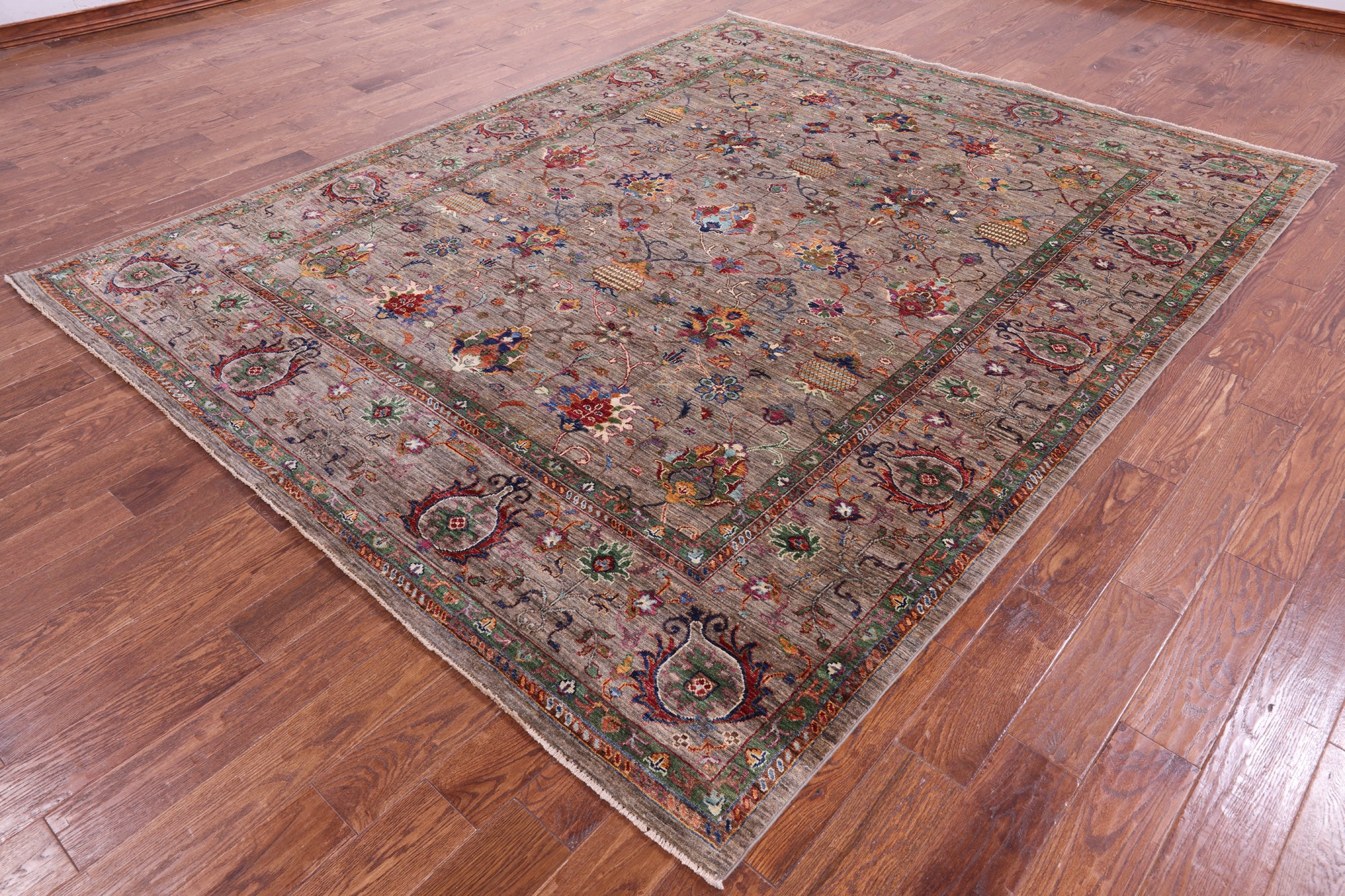 Peshawar Hand Knotted Wool Rug - 8' 0" X 10' 1" - Golden Nile