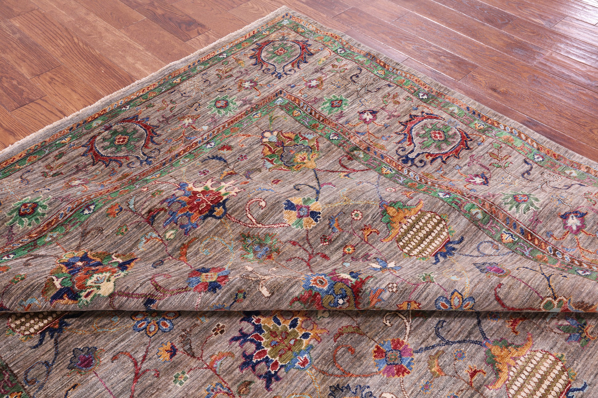 Peshawar Hand Knotted Wool Rug - 8' 0" X 10' 1" - Golden Nile