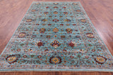 Peshawar Hand Knotted Wool Rug - 6' 10" X 10' 0" - Golden Nile