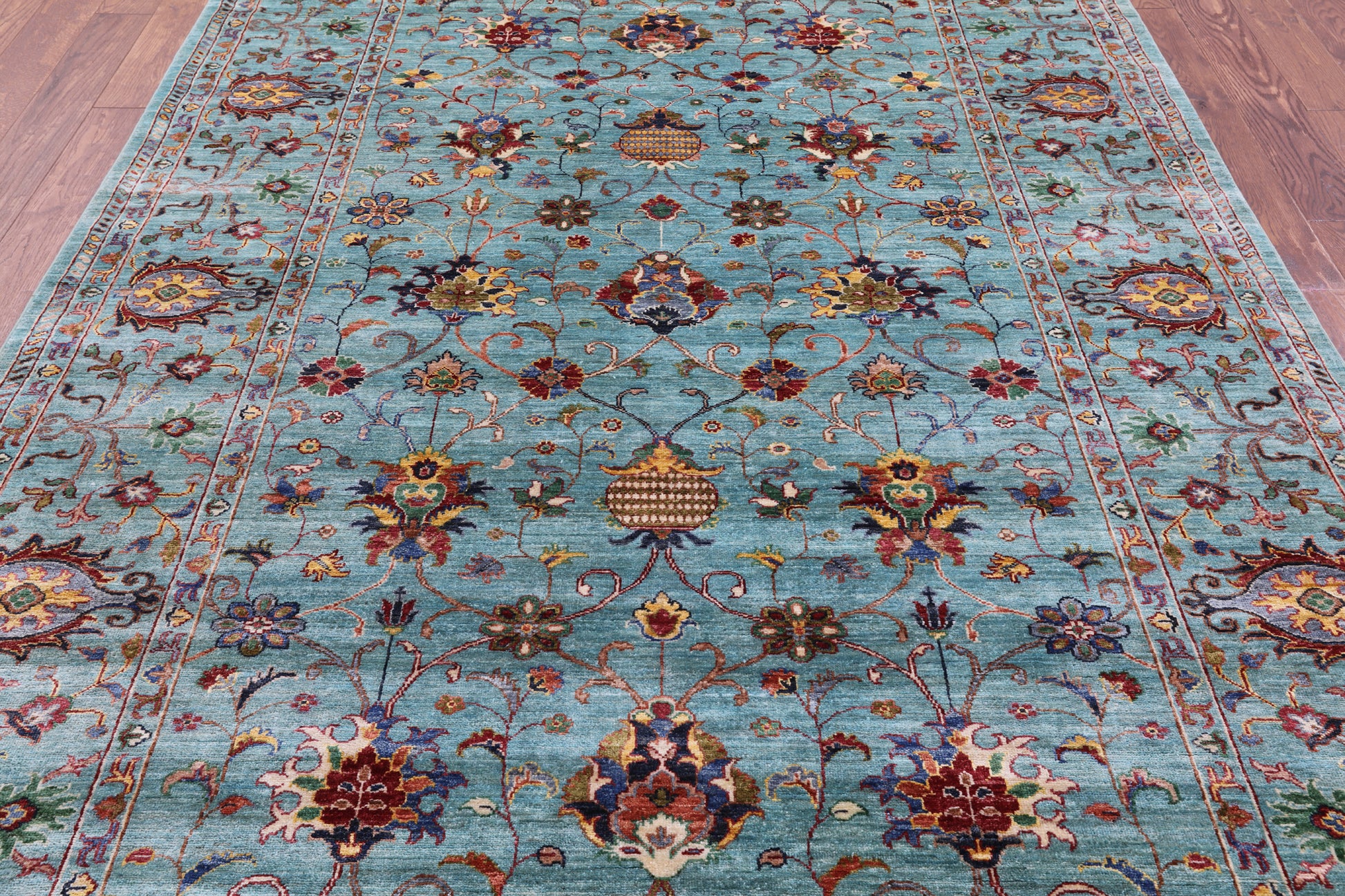 Peshawar Hand Knotted Wool Rug - 6' 10" X 10' 0" - Golden Nile